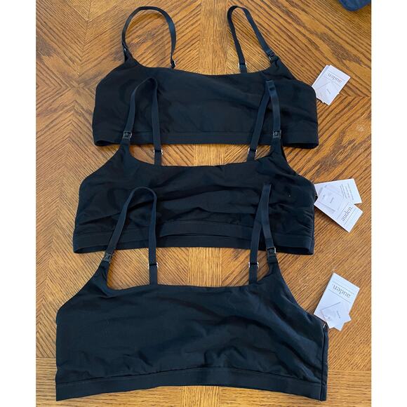 NWT Bundle of 3 Auden Luxe Stretch Unlined Nursing Bra Size Large - Picture 1 of 8